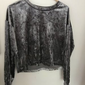crushed velvet crop top